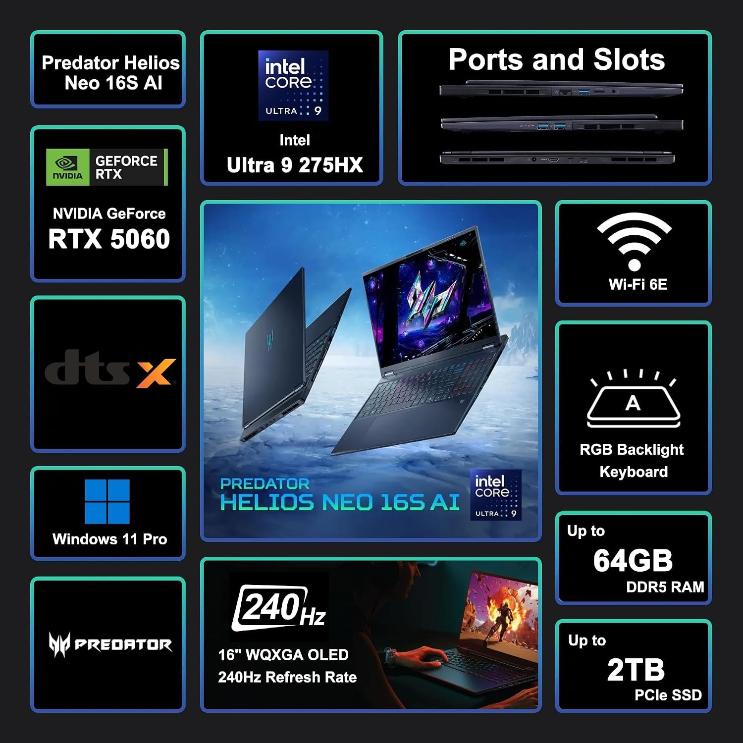 Acer Predator Helios Neo 16S AI · RTX 5060 imagen 2
