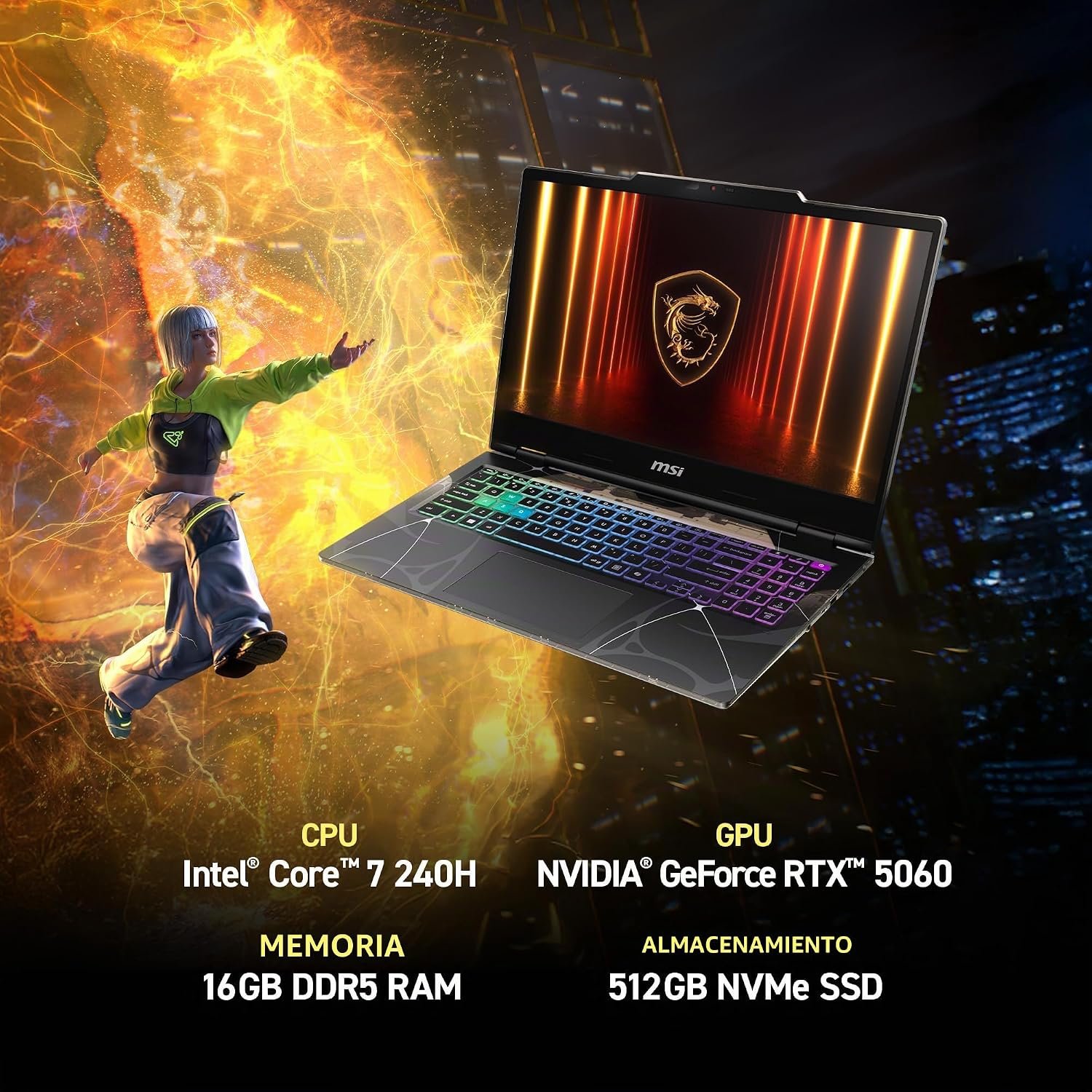 MSI Cyborg 15 · RTX 5060 imagen 2